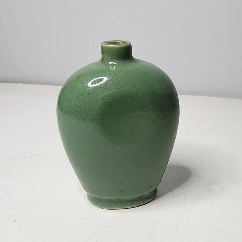 Vintage Small Celadon Porcelain Vase Green